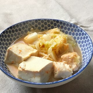 鶏肉とキャベツのピリ辛味噌煮